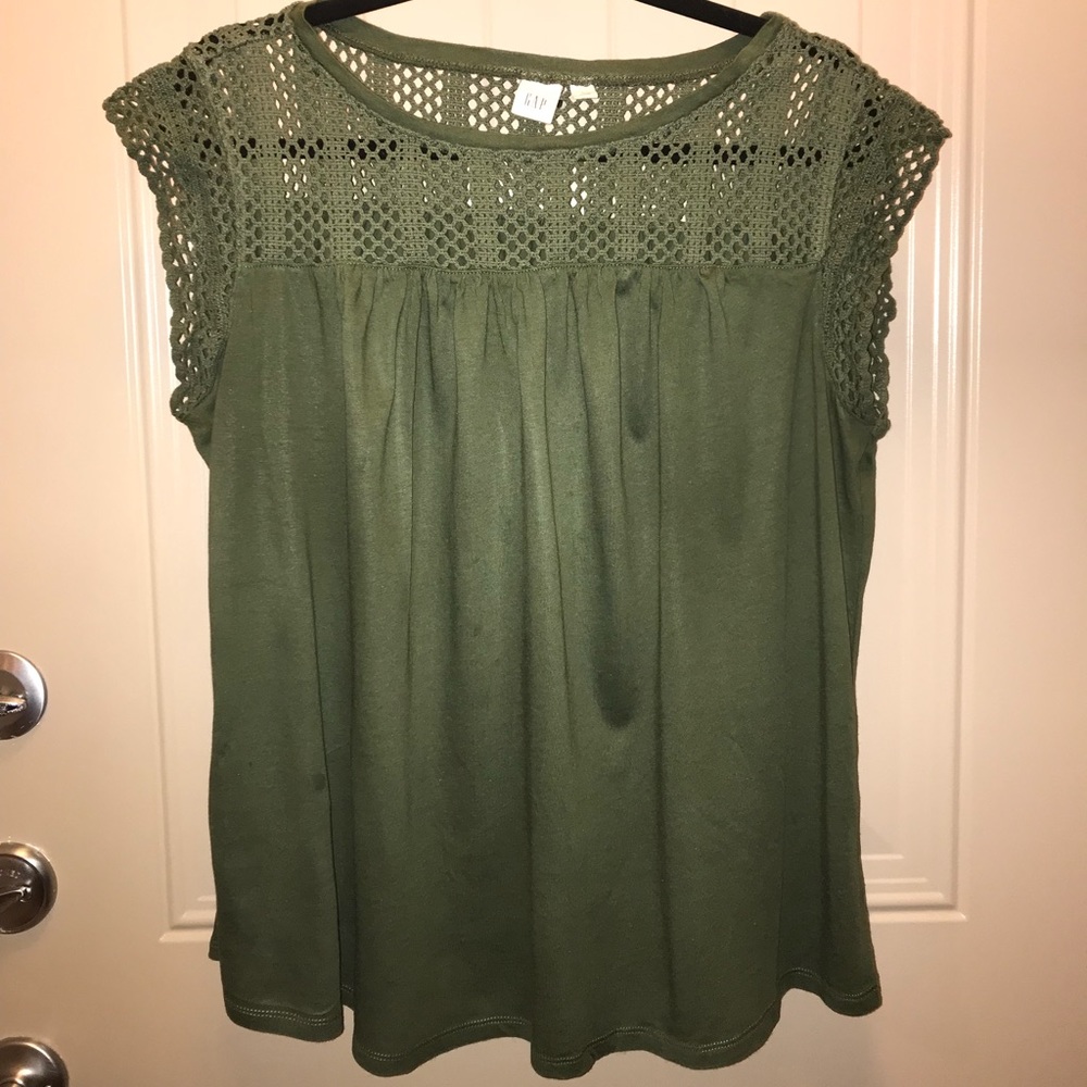 GAP olive green tank top